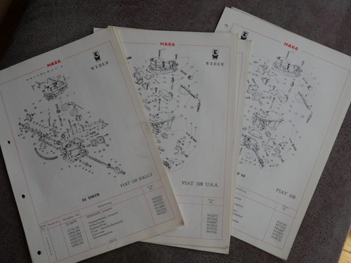 Weber piano carburatore - 3x,