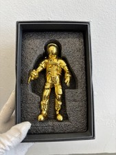 Autentica OMEGA 50th Anniversary Speedmaster Display Astronauta Decorazione Figura Oro