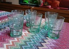LOTTO SET 6 BICCHIERI VETRO