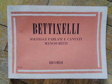 Bettinelli "solfeggi parlati e