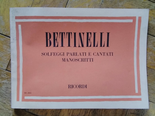Bettinelli solfeggi parlati - "solfeggi, e