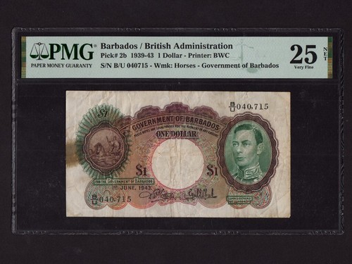 Barbados 1943 re - $,,