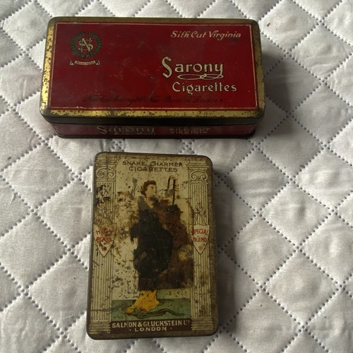 Cigarettes empty tin salmon - empty,