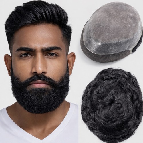 Parrucca toupee capelli umani - parrucca,