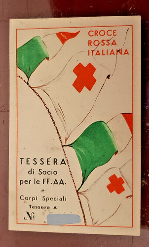 Tessera croce rossa italiana - tessera,
