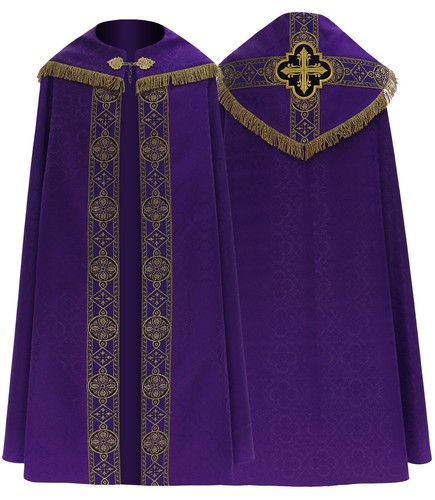 Piviale gotico viola con - con, stola