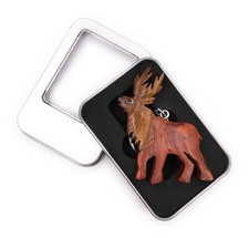 Portachiavi Legno Alce Cervo