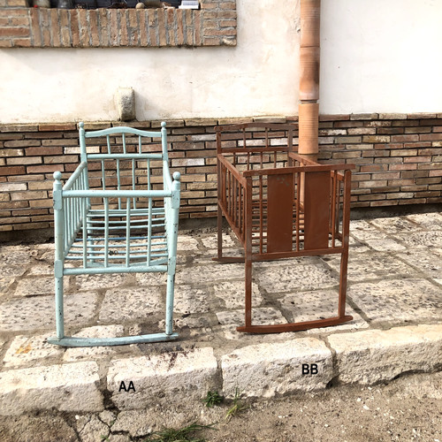 Antica culla dondolo - a,