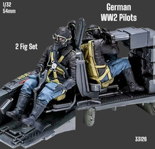 Modellino in resina 1/32 54 mm pilota tedesco e operatore radar set 2 figure model kit 33126