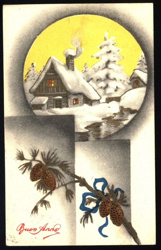 Cartolina buon anno originale - cartolina,