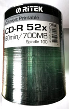 100 Ritek CD-R 700Mb 80min 52x