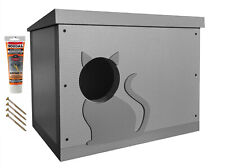 ELHARE Cuccia per Gatti Isolata Resistente alle Intemperie in Styrodur XPS 56x38x40 cm - SET