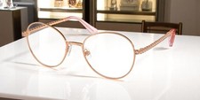 Occhiali da vista donna SWAROVSKI SK1013 4014 oro rosa lenti demo 52 mm
