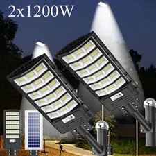 2 lampioni a LED con rilevatore di movimento faretto solare IP65 luce solare lampada