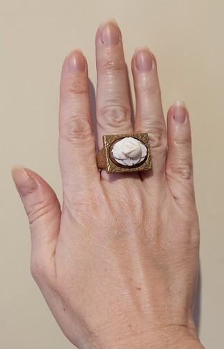 Anello bronzo cammeo - bronzo,