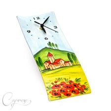 BASSANO Ceramica Parete Toscana Motivo 31 CM Nuovo Da Italia Fatto a Mano