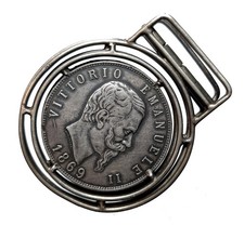 [NC] FERMASOLDI IN ARGENTO - RIPRODUZIONE 5 LIRE MISURA REALE 41 gr ag 800