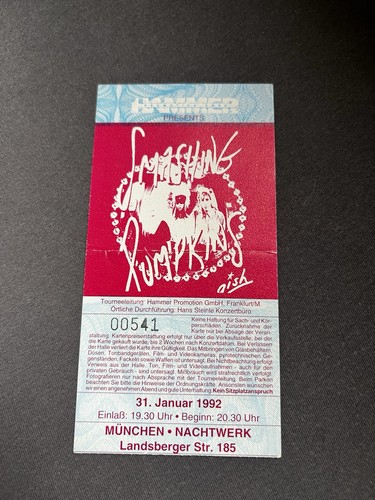 Smashing pumpkins ticket - smashing,