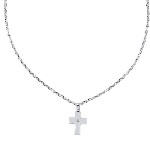 Collana oro bianco 18k con - collana,