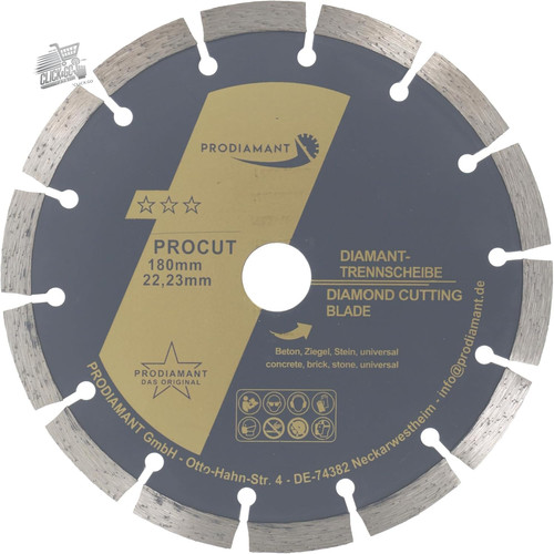 Disco diamantato 180mm taglio - disco,