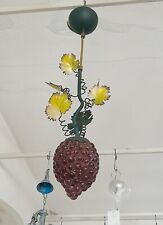 Lampadario Sospensione chandelier in Vetro di Murano grappolo uva Vintage 1 luce