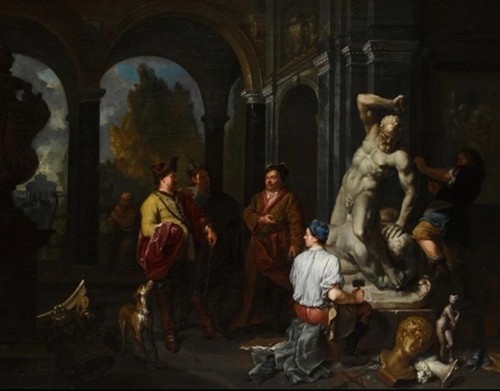 Quadro scultura palazzo 1700