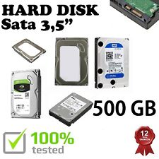 Hard Disk 500GB SATA 3.5" interno per computer fisso con GARANZIA Test OK