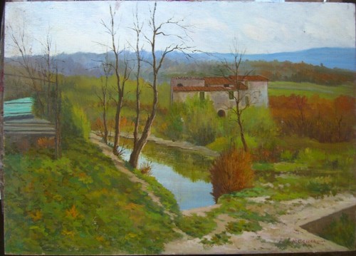 Dipinto olio toscana - dipinto,