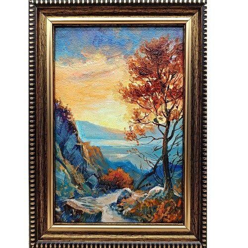 Dipinto olio paesaggio marino