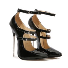 Scarpe donna fibbia tacco alto