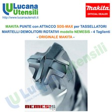 MAKITA PUNTE ATTACCO SDS-MAX x TASSELLATORI DEMOLITORI tipo NEMESIS 4 Taglienti