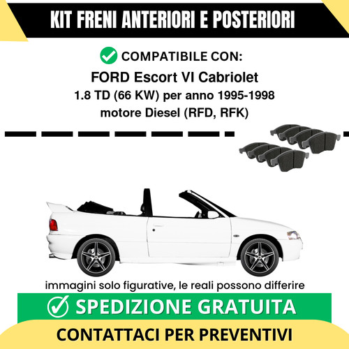 Pastiglie freno ant post - pastiglie, +