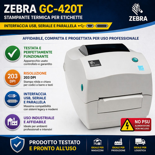 Stampante zebra 420t - ✅, gc-420t