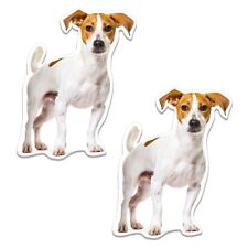 2 adesivi decalcomania vinile parete paraurti divertente auto stampato cane Jack Russell