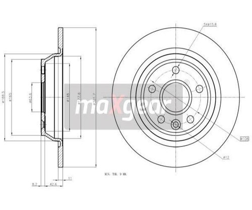 Disco freno maxgear - pz.,