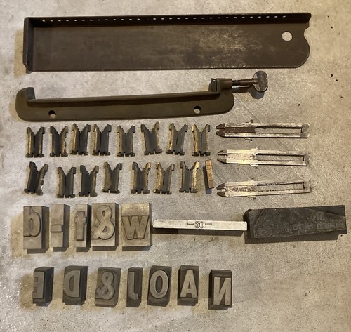 Vintage linotype vassoi - vintage, da