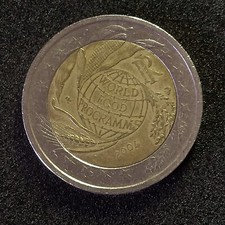 Moneta rara 2 euro World Food