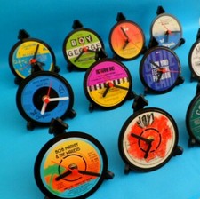 CLOCKS Vinyl Record DESK CLOCKS upcycled singles - Artists starting  'B' Size 4"