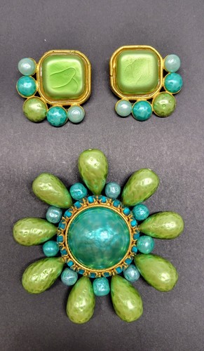 Spilla orecchini vintage - spilla,