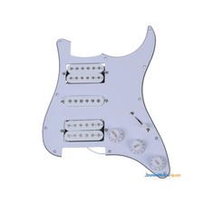 Battipenna Stratocaster Modern Rock - HSH Precablato Bianco Pickup Humbuckers