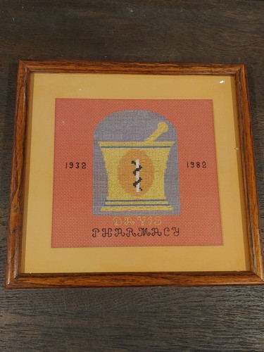 Vintage needlepoint pharmacy - needlepoint,