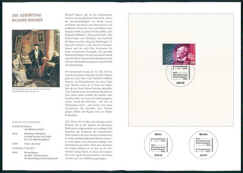 Folder postale tedesco 2013 - postale,