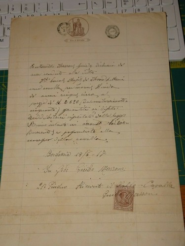 Antico documento provincia - antico,
