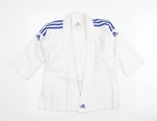 Giacca Adidas ragazzo bianca arti marziali 4-5 anni
