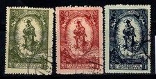 Liechtenstein 1920 Mi. 40-42 Oblitéré 100% Madone