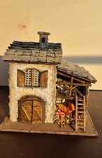 CASETTA PRESEPE ARTIGIANALE IN LEGNO E PIETRA