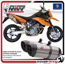 Coppia terminali scarico Mivv Suono omologato KTM LC8 950 Supermoto R 2005-2006