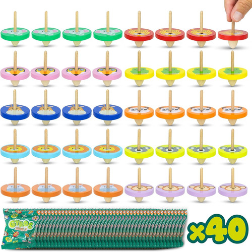 Trottola bambini legno - bambini, pack