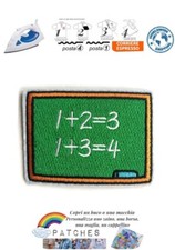 patch lavagna classe scuola matematica iron on toppa termoadesiva elementari kid