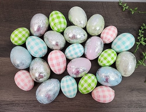 Silver foil easter eggs - foil,
